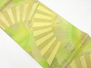 アンティーク　扇模様織り出し暈し袋帯（材料）